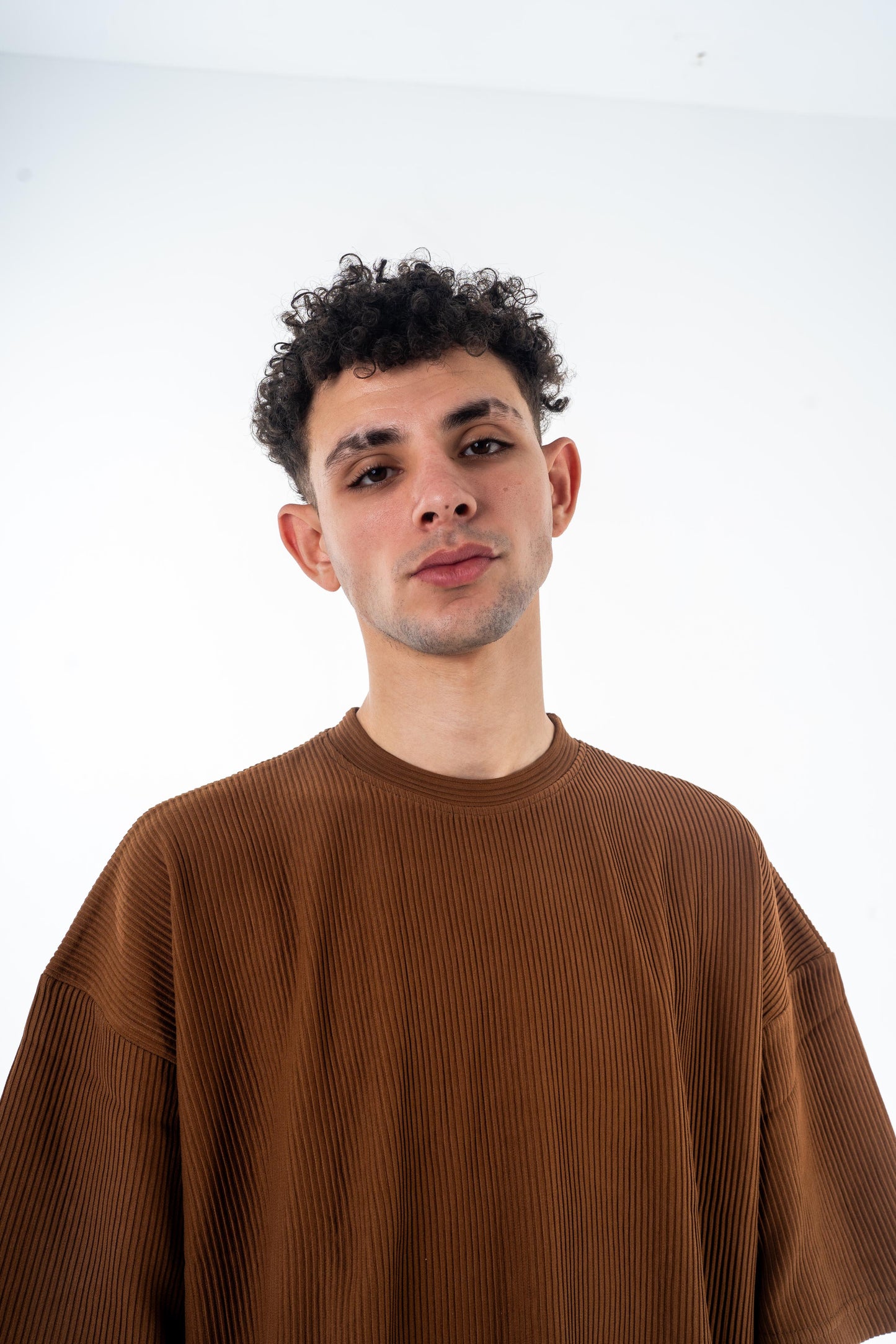 Ribbed Brown Tee