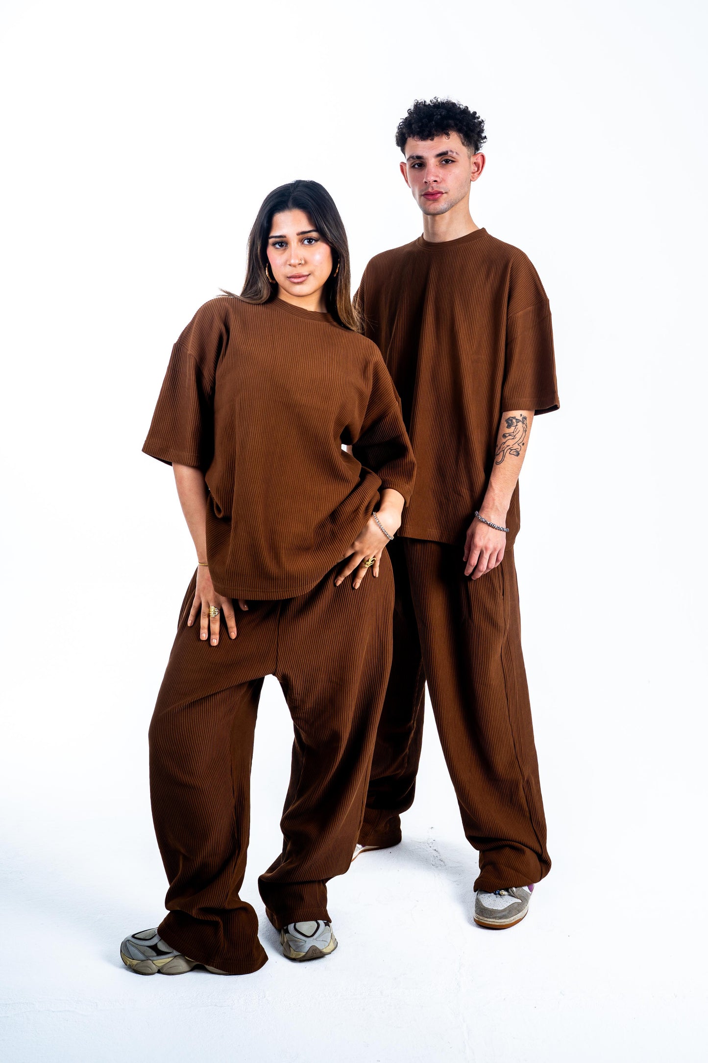 Ribbed Brown Set